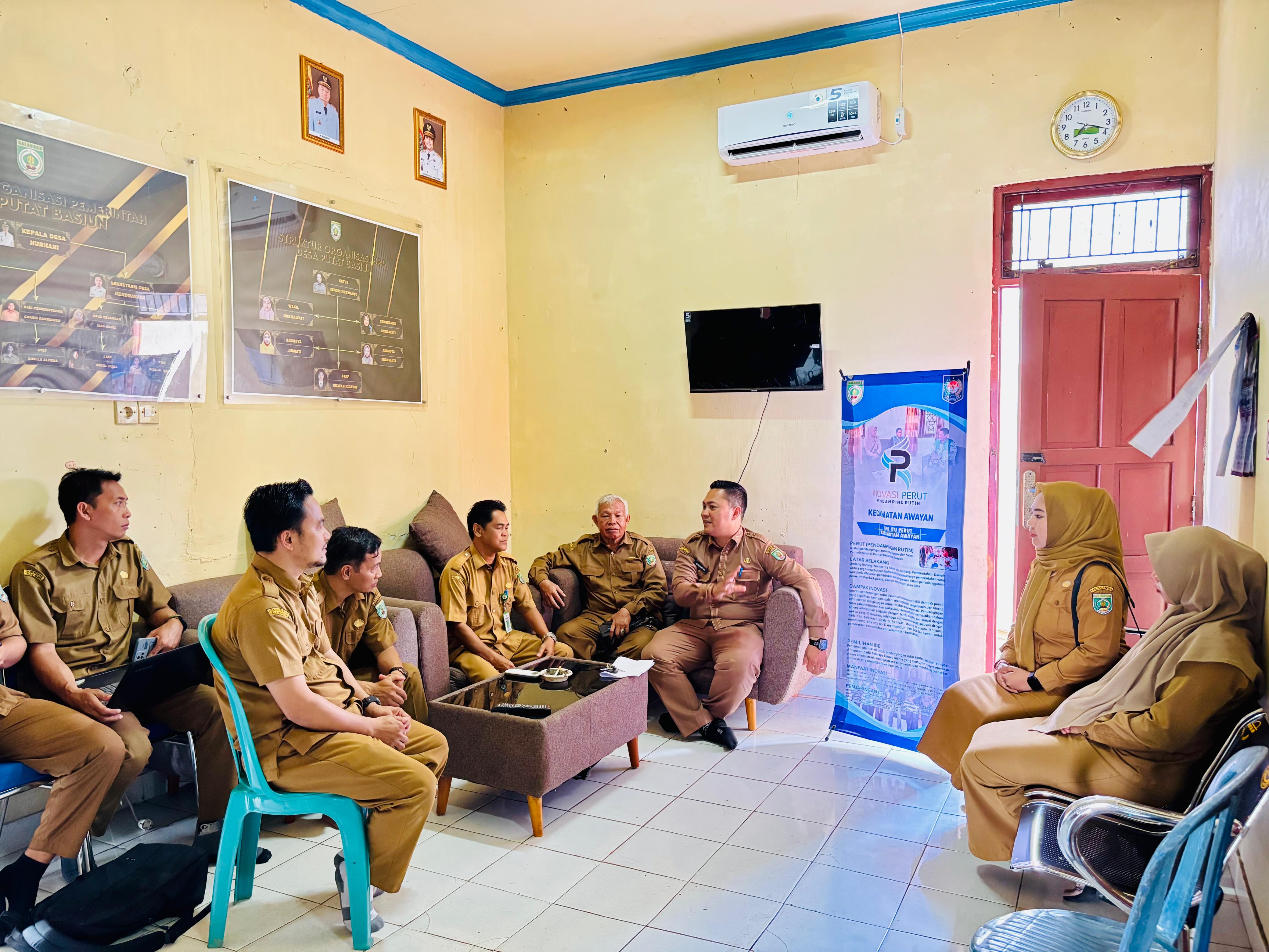 Kecamatan Awayan Optimalkan Tata Kelola Desa melalui Inovasi PERUT