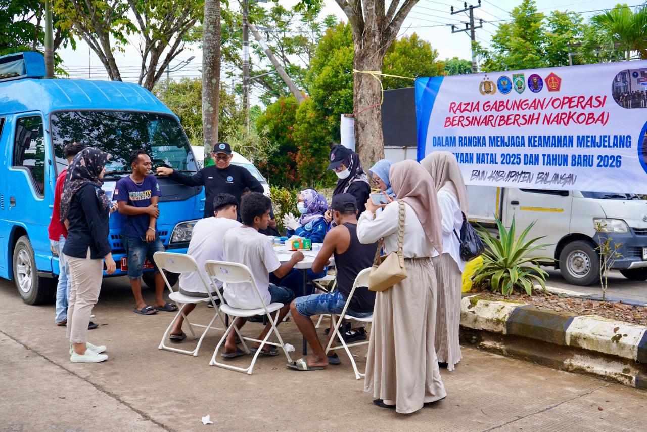 BNNK Balangan Gelar Razia Gabungan Antisipasi Penyalahgunaan Narkoba Jelang Nataru