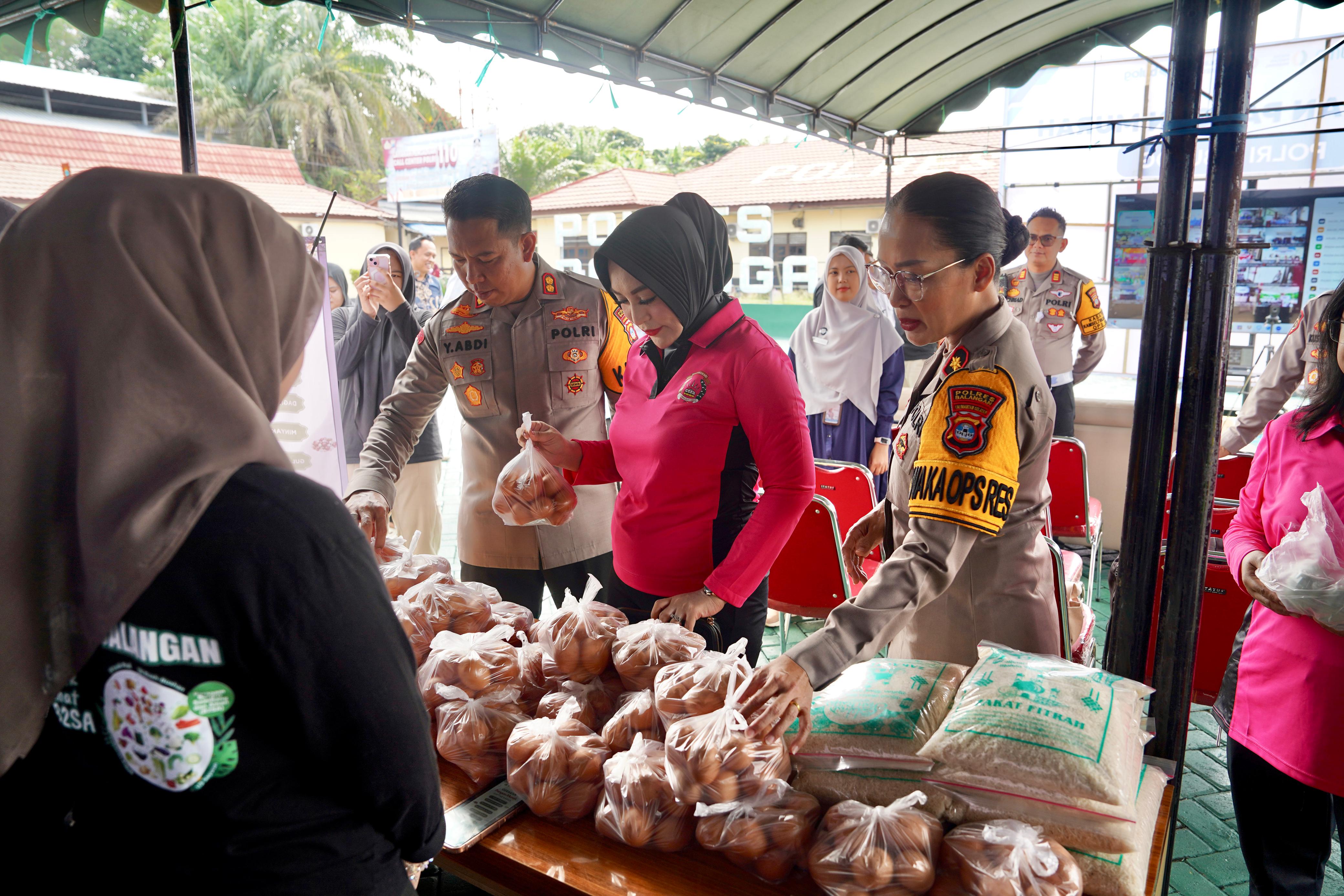 Polres Balangan Gelar Gerakan Pangan Murah, Bantu Warga Peroleh Sembako Terjangkau