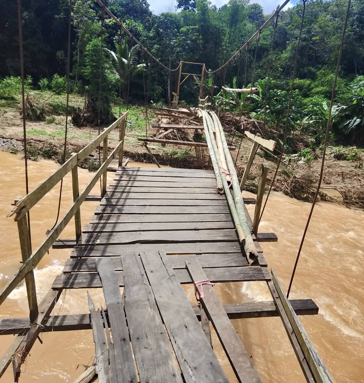 PUPRPerkim Balangan Segera Perbaiki Empat Jembatan Terdampak Banjir di Tebing Tinggi
