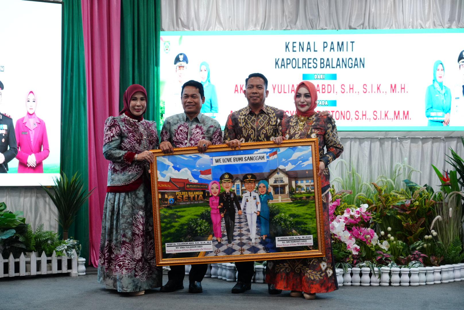 Kenal Pamit Kapolres Balangan, Bupati Apresiasi Dukungan Polres terhadap Program Daerah